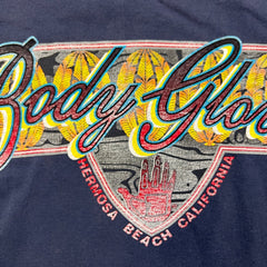 Vintage 90s Body Glove T Shirt Mens XL Blue Hermosa Beach CA Surf Sun Faded Tee