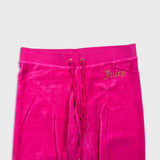 Juicy Couture OG Big Bling Velour Track Pants Womens Small Pink Relaxed Jogger