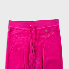 Juicy Couture OG Big Bling Velour Track Pants Womens Small Pink Relaxed Jogger