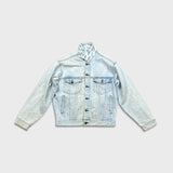 Vintage 90s Hard Rock Cafe Denim Jacket Mens Small Blue Save The Planet Orlando Distressed Trucker