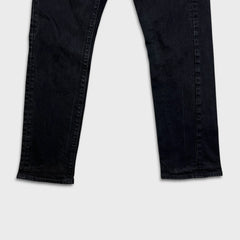 Levi's 502 Jeans Mens 30x28 Black Regular Taper Fit Dark Wash Denim Pants