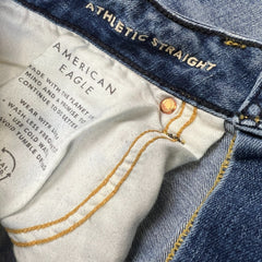 American Eagle Jeans Mens 34x32 Blue Airflex + Athletic Straight Medium Wash Denim Pants