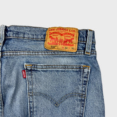 Levi's 510 Skinny Jeans Mens 34x30 Blue Light Wash Stretch Mid Rise Tapered Leg