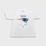 Vintage Y2K New England Patriots T Shirt Mens XL White Budweiser Bud Light NFL Football