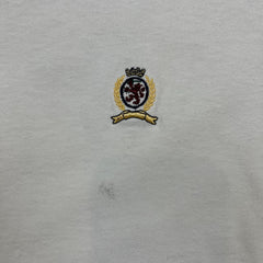 Vintage 90s Tommy Hilfiger T Shirt Mens Medium White Crest Short Sleeve Tee