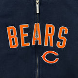 Vintage Y2K Reebok Chicago Bears Hoodie Mens Large Blue Full Zip Sports NFL Football Sweater