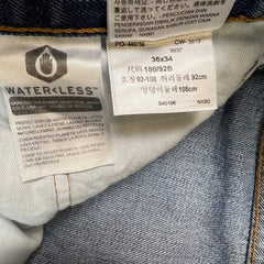 Levi's 516 Jeans Mens 36x34 Blue Slim Straight Leg Medium Wash Denim Pants