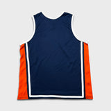 Vintage 90s Nike Sleeveless Mens Medium Blue Swoosh Sportswear Athletic Basketball Tank Top
