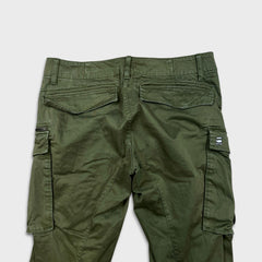 G-Star Raw Pants Mens 34x34 Green Rovic Zip 3D Straight Tapered Utility Cargo