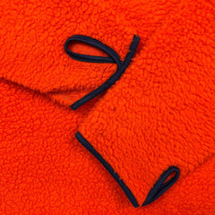 Vintage 80s Helly Hansen Fleece Mens Medium Orange 1/4 Zip Fiberpile Jacket
