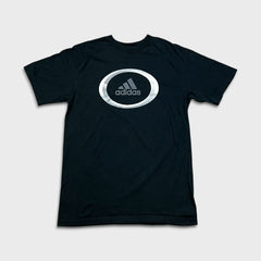 Vintage 90s Adidas T Shirt Mens Large Black 3 Stripes Athletic Short Sleeve Tee