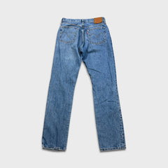 Levi's 501 Jeans Womens 28x32 Blue Original Fit Straight Distressed Medium Wash Denim Pants