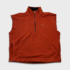 Vintage 90s Patagonia 1/4 Zip Vest Mens XL Orange USA Outdoor Fleece Jacket