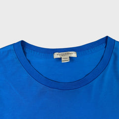 Burberry Brit T Shirt Mens Medium Blue Equestrian Knight Logo Casual Tee