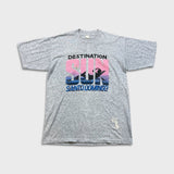 Vintage 80s Destination Sun Santo Domingo T Shirt Mens Large Gray Single Stitched Tee