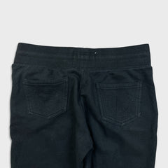 True Religion Sweatpants Mens Small Black Fleece Taper Leg Joggers