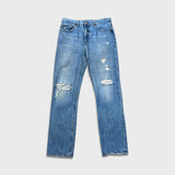 Levi's 501 Jeans Womens 30x32 Blue Original Fit Straight Distressed Medium Wash Denim Pants