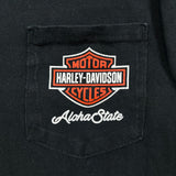 Harley Davidson T Shirt Mens Medium Black Hawaii Motorcycle Biker Pocket Tee