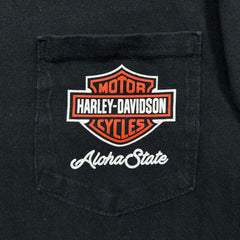 Harley Davidson T Shirt Mens Medium Black Hawaii Motorcycle Biker Pocket Tee