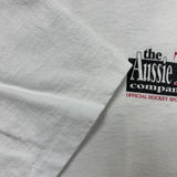 Vintage 90s The Aussie T Hockey T Shirt Mens Medium White USA Sportswear NHL Tee
