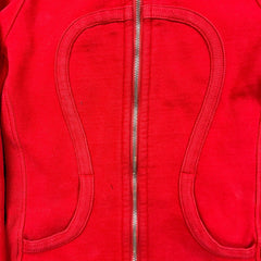 Lululemon Scuba Hoodie Womens Size 4 Red Full Zip Sports Hooded Sweater