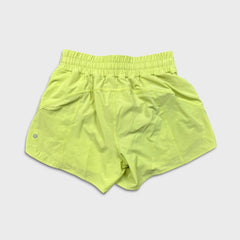 Lululemon Track That Short 5" Womens Size 10 Yellow Athletic Lined Running Pants