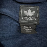 Vintage Y2K Adidas Sweatshirt Mens Medium Blue 3 Stripes Trefoil Full Zip Tracksuit Top