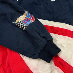 Vintage 90s Jeff Hamilton NASCAR Jacket Large USA Dale Jarret Ford Racing Quality Care