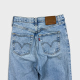 Levi's Ribcage Straight Ankle Jeans Womens 26x27 Blue High Rise Distressed Denim