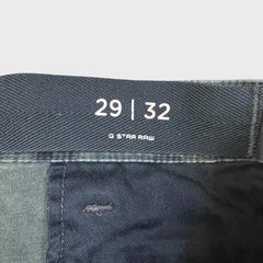 G-Star Raw Pants Mens 29x28 Green Camo Powel 3D Tapered Cuffed Cargo Trousers