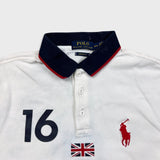 Polo Ralph Lauren Shirt Mens Medium White Great Britain Big Pony Short Sleeve