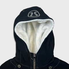 Lululemon Scuba Hoodie Womens Size 8 Black Detachable Sleeves Hooded Sweater