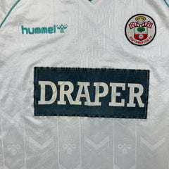 Vintage 1989/91 Hummel Southampton FC Away Shirt Mens Large White Draper Jersey