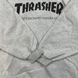 Thrasher Magazine Hoodie Mens XL Gray Logo Skateboard Pullover Hooded Sweater