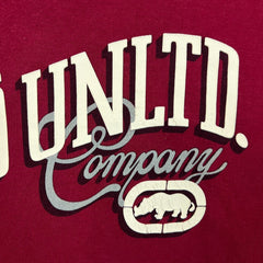 Vintage Y2K Ecko Unltd T Shirt Mens Large Red The Classic Graphic Short Sleeve Tee