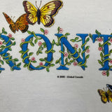 Vintage 2000 Toronto Canada Butterflies T Shirt Mens Medium White Graphic Tee