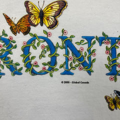 Vintage 2000 Toronto Canada Butterflies T Shirt Mens Medium White Graphic Tee