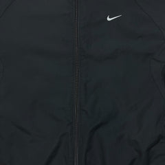 Vintage Y2K Nike Sportswear Jacket Mens Large Black Swoosh Full Zip Windbreaker Bomber