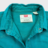 Vintage 90s Levi's Denim Shirt Mens Large Blue Casual Western Pearl Snap