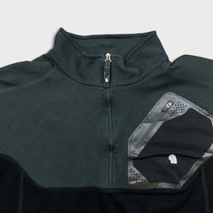 The North Face Fleece Mens XL Black Flight Series 1/4 Zip Outdoor Hiking Jacket