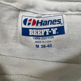 Vintage 80s Les Mecs Ski Long Sleeve Shirt Mens Medium White Hanes Beefy USA Tee