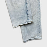 Levi's 502 Jeans Mens 33x34 Blue Regular Taper Fit Stretch Light Wash Denim Pants
