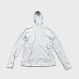 Lululemon Winter Sprinter Hoodie Womens Size 12 White 1/2 Zip Hooded Sweater