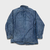 Levi's Engineered Jeans Denim Shirt Mens Small Blue Medium Wash Snap Long Sleeve