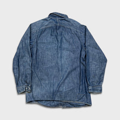Levi's Engineered Jeans Denim Shirt Mens Small Blue Medium Wash Snap Long Sleeve
