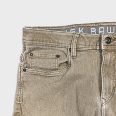 Projek Raw Pants Mens 33x32 Beige Distressed Slim Straight Leg Casual Trousers