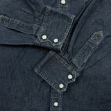 Vintage Levi’s Denim Shirt Mens XL Black Western Dark Wash Pearl Snap Button Up