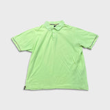 Burberry Golf Polo Shirt Mens Large Green Nova Check Tartan Cotton Preppy