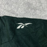 Vintage 90s Reebok Fleece Mens XL Green Logo Outdoor Pullover 1/4 Zip Jacket