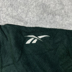 Vintage 90s Reebok Fleece Mens XL Green Logo Outdoor Pullover 1/4 Zip Jacket